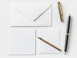 Blank Paper in White Envelope,
