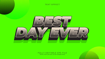 Best Day Ever Green Neon Text Effect Font Style