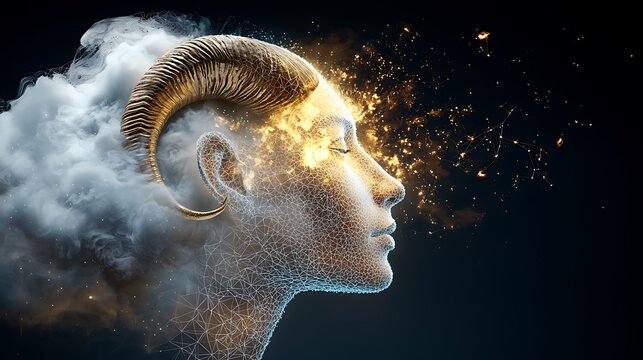 The ethereal Aries generative AI is a digital representation of the fiery and adventurous spirit of those born under this zodiac sign, capturing their dynamic energy and unwavering drive for success.