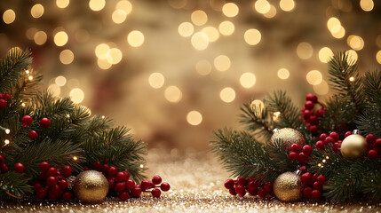 Obraz premium Elegant Christmas Lights Background