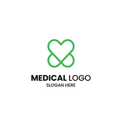Minimalist Medical Heart Logo Design
