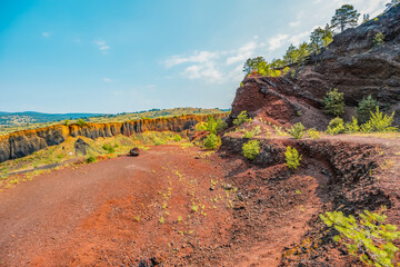 Volcano of Romania. The Racos volcano is the oldest volcano in the region transylvania. Vulcanul Racos