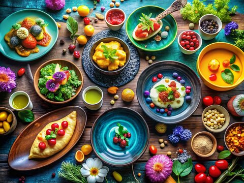 A Captivating Culinary Journey: Exploring the Sensory Experience of Food Photography with a Focus on Cinec Alidad, Vibrant Colors, and Artful Presentation of Dishes