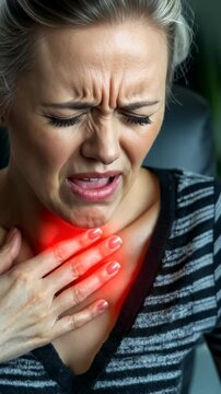 Emergency awareness: portraying the critical moment of heart attack, highlighting person in visible agony as they clutch their chest, drawing attention to urgency, seriousness of heart health issues.