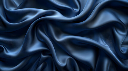 Fototapeta premium Blue Silk Fabric Abstract Background