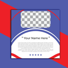 Modern client testimonial, customer feedback social media post template layout or web banner design with color variation template. Customer feedback testimonial social media post web banner template.