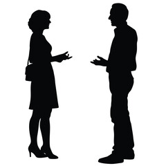 a university student are talking each other standing with face to face