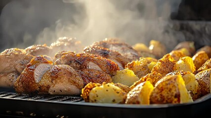 Sizzling BBQ Feast Outdoors