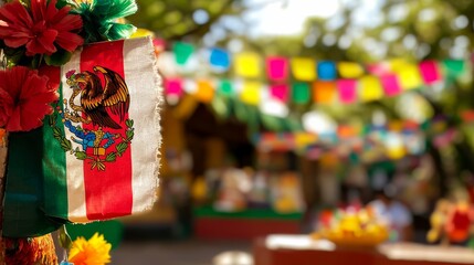 The relationship between the Mexican flag and Cinco de Mayo celebrations.
