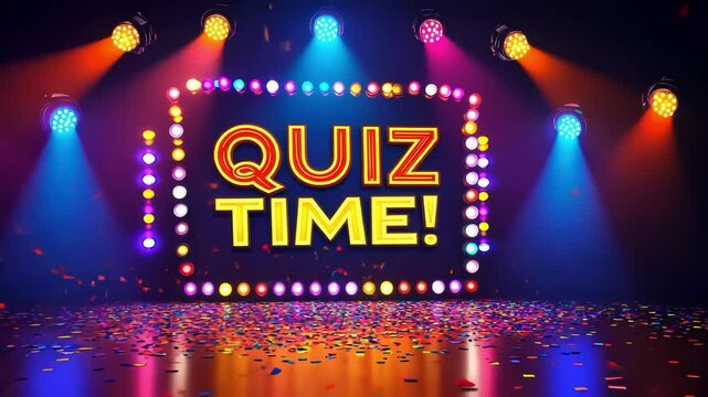 Colorful Quiz Time Game Show Background