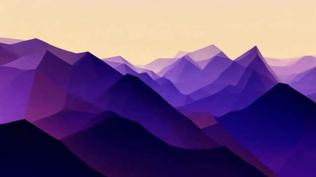 Infinite loop of abstract mountain landscape