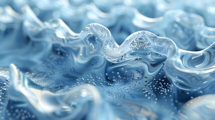 Abstract Blue Water Texture 3D Illustration