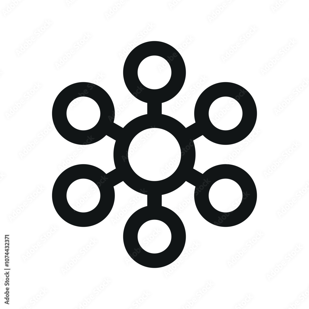 Poster connections ui icon, multitasking simple line user interface vector symbol