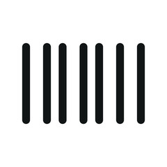Barcode UI icon, bar code simple line user interface vector symbol