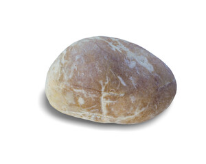River rock shape isolated on white background. This has clipping path.