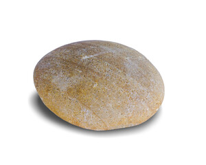 River rock shape isolated on white background. This has clipping path.