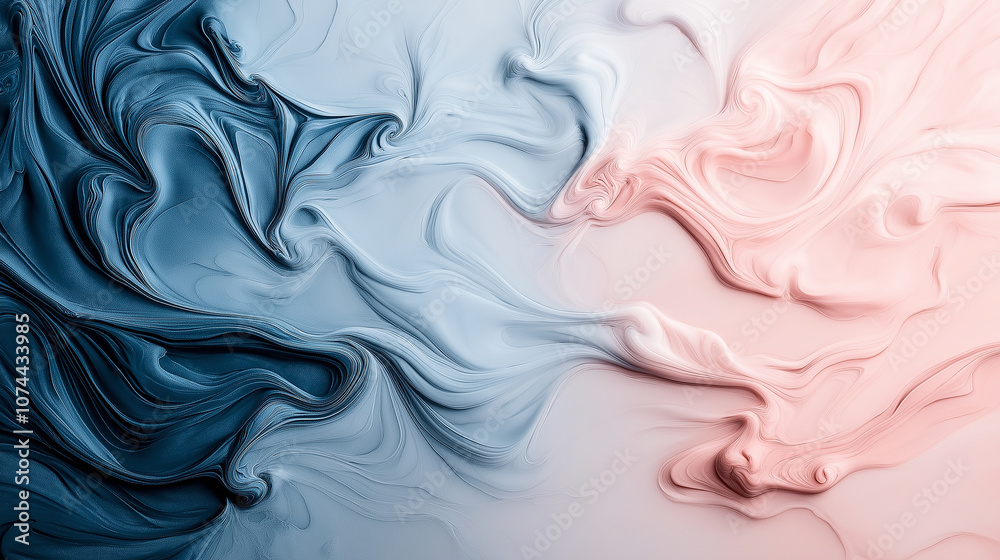 Leinwandbilder soft pastel swirl background featuring gentle pinks and blues, creating calming and serene atmospher
