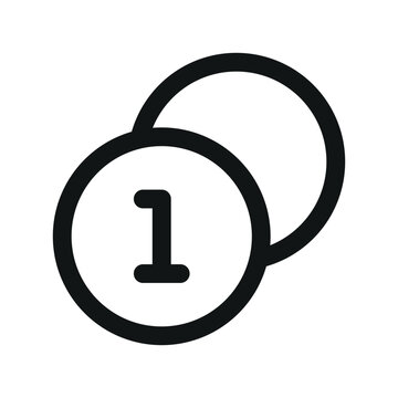 recommend clip art: Coins UI icon, points simple line user interface vector symbol