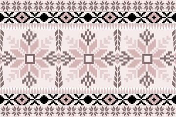 Fototapeta premium Traditional Slavic ornament, Ukrainian embroidery, Folklore design, Eastern European textile, National costume detail, Handmade needlework, Rustic fabric design, Cultural heritage, Ethnic background, 