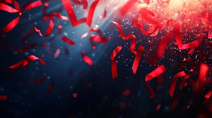 Vibrant glowing red ribbon banner design for World AIDS Day emphasizing the importance of awareness prevention and support for the HIVAIDS community  The dynamic