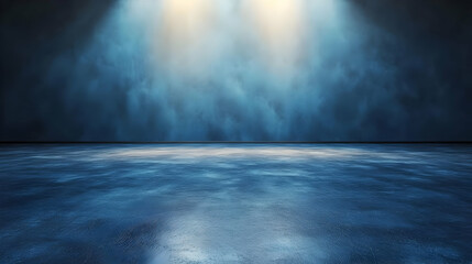 Abstract Background with Two Spotlights and a Blue Surface