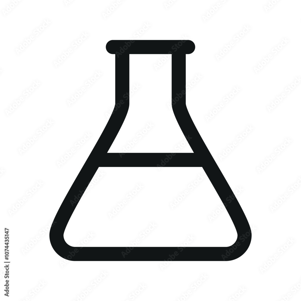 Poster flask ui icon, laboratory simple line user interface vector symbol