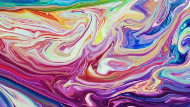 Flowing abstract river of colors