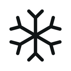 Snowflake UI icon, winter simple line user interface vector symbol