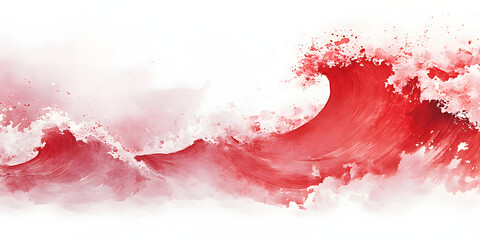 Chinese style waves, elegant classical ink painting, Chinese New Year, New Year, auspicious, poster, wallpaper, background, e-commerce poster, advertisement