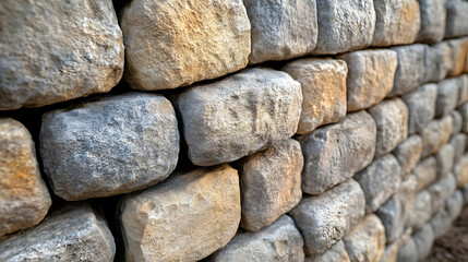 Stone Wall Texture - Close Up of Rough Stones