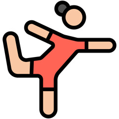 yoga filled line icon