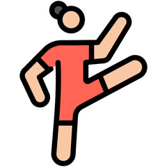 yoga filled line icon