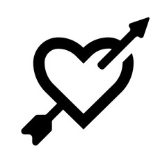 Cupid Shot Line Icon