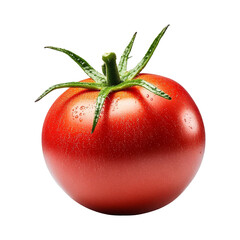 Fresh red tomato close-up studio setting food photography isolated background