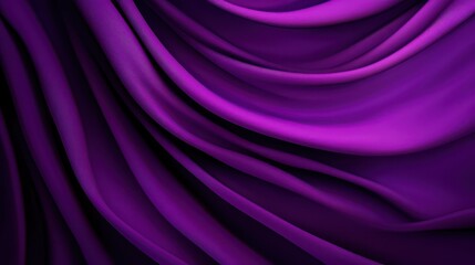 Elegant purple fabric draped softly, showcasing smooth texture and rich color, ideal for backgrounds or fashion designs.