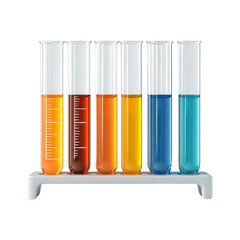 Laboratory experiment with colorful solutions in test tubes science lab scientific research isolated environment close-up view chemistry concepts