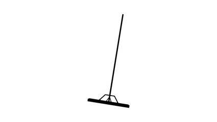 floor squeegee, black isolated silhouette