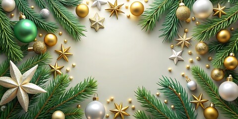 Fototapeta premium New Year's greeting card Merry Christmas. Christmas background