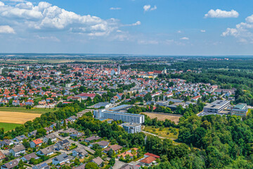 Ausblick auf das schwäbische Donautal bei Faimingen nahe Lauingen