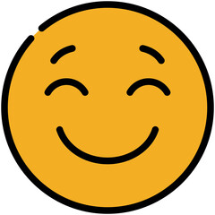 smile filled line icon