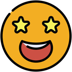 happy filled line icon