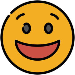 laugh filled line icon