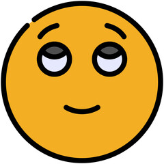 eyes up filled line icon