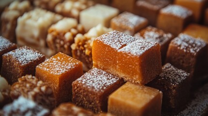 Close-up of assorted, delicious desserts. Perfect for blogs, social media, or to illustrate a bakery's offerings.