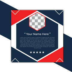 Modern client testimonial, customer feedback social media post template layout or web banner design with color variation template. Customer feedback testimonial social media post web banner template.
