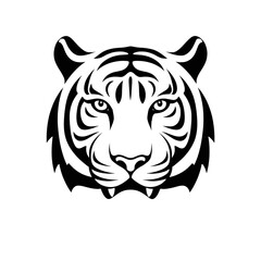 Obraz premium Fierce Tiger Head Logo – Bold Symbol of Power and Strength