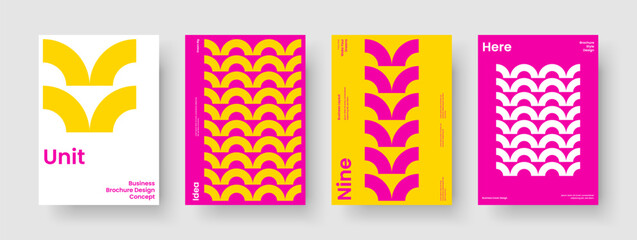 Obraz premium Geometric Report Layout. Creative Flyer Template. Isolated Business Presentation Design. Background. Brochure. Book Cover. Banner. Poster. Journal. Advertising. Brand Identity. Portfolio. Catalog