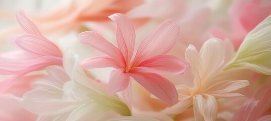 Fototapeta premium Abstract Floral Pastel Swirls Fresh Start, New Beginning, Hope, Positivity, Delicate Beauty