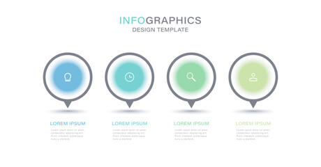 4 steps or options infographics vector design template.