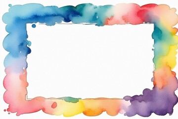 Fototapeta premium abstract watercolor background with colorful frame